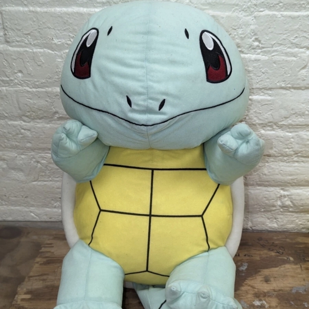 Pokemon Squirtle Plushie 2017 Stuffed Animal 20" Beaded Toy Jumbo